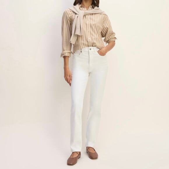 Everlane The Way High Slim Jean High Rise In Bright White Size 26 Regular - Picture 1 of 10